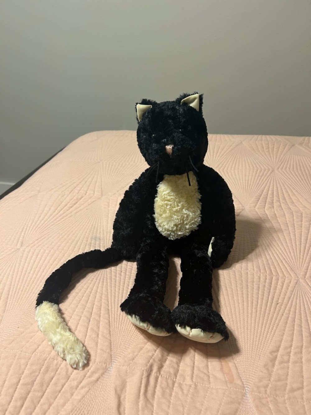 JellyCat Vintage Patsy Pickles Cat Black & White 18" Soft Toy Plush RARE RETIRED